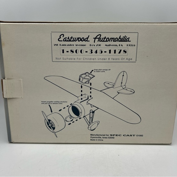 1992 SPEC CAST AIR EASTWOOD FLYING SERVICE BANK 1932 LOCKHEED VEGA MODEL 5C - Picture 5 of 16